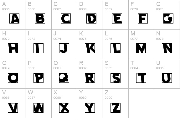 Comet Positive uppercase A-Z preview