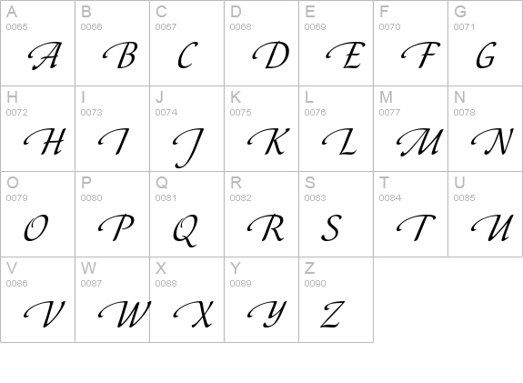 CometaCTT uppercase A-Z preview