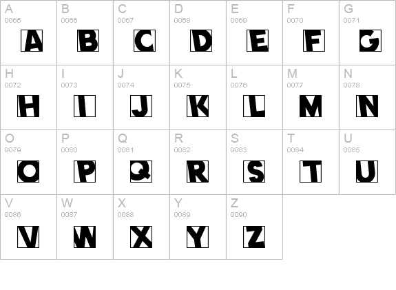 CometPositive uppercase A-Z preview
