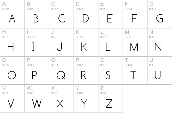 Comfortaa Thin uppercase A-Z preview