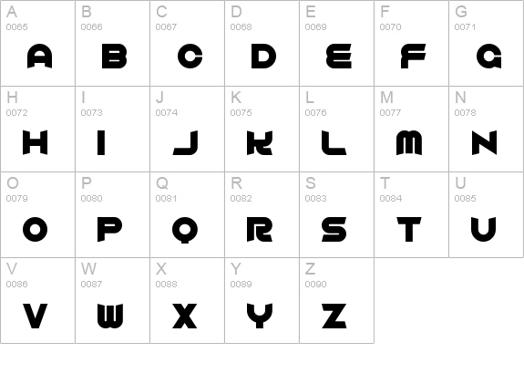 Comfortably Fucked uppercase A-Z preview