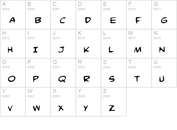 Comic Book Commando uppercase A-Z preview