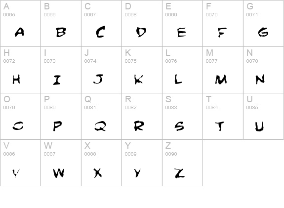 Comic Book Commando Distorted uppercase A-Z preview