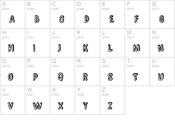 Comic Zine OT uppercase A-Z preview