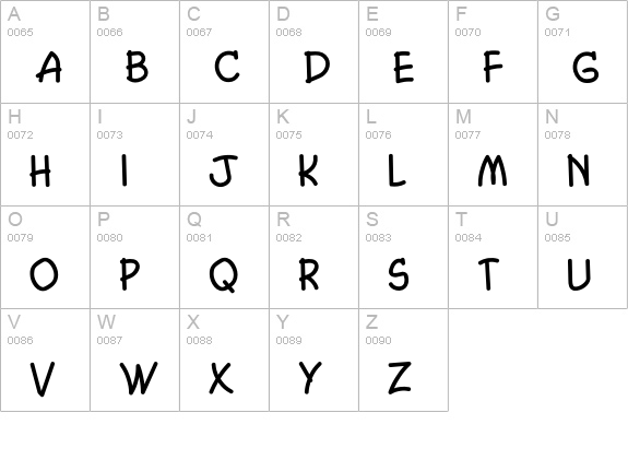 ComicBook uppercase A-Z preview