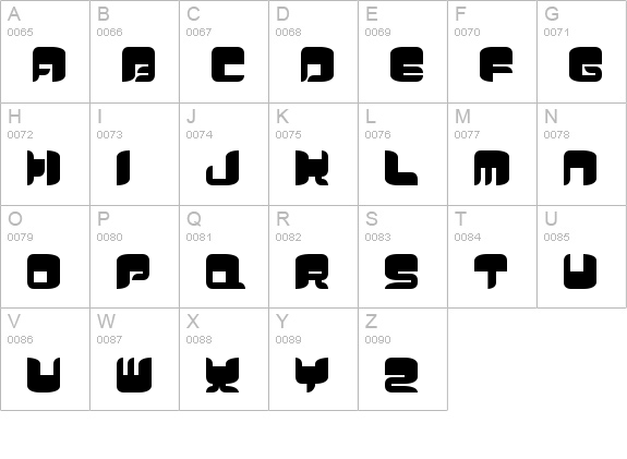 Comicker uppercase A-Z preview