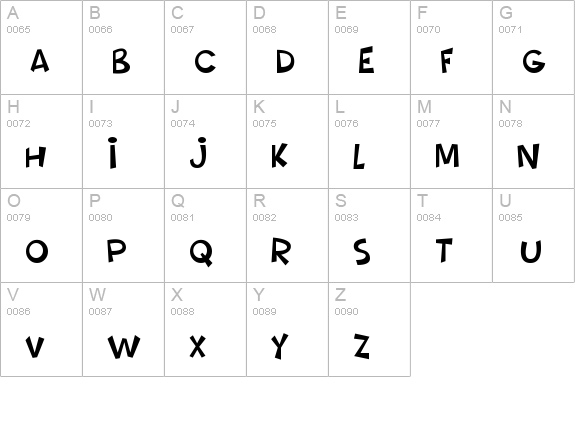 Comictastic
 uppercase A-Z preview