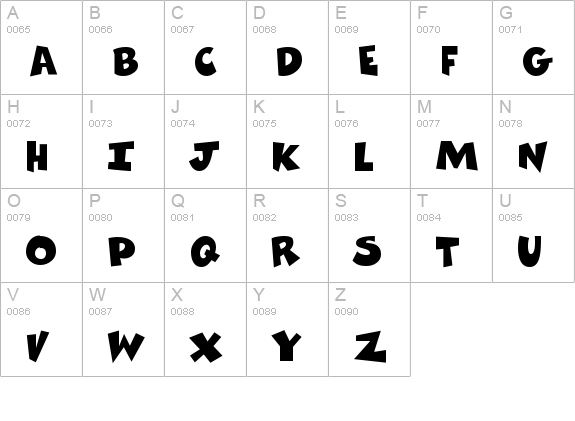 Comix Heavy BT uppercase A-Z preview