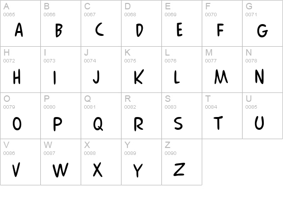 Comix Regular uppercase A-Z preview