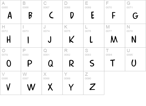 Comix Regular Caps uppercase A-Z preview