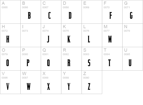 CommanderBold uppercase A-Z preview