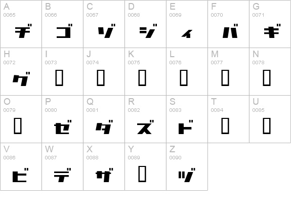Commercial break uppercase A-Z preview