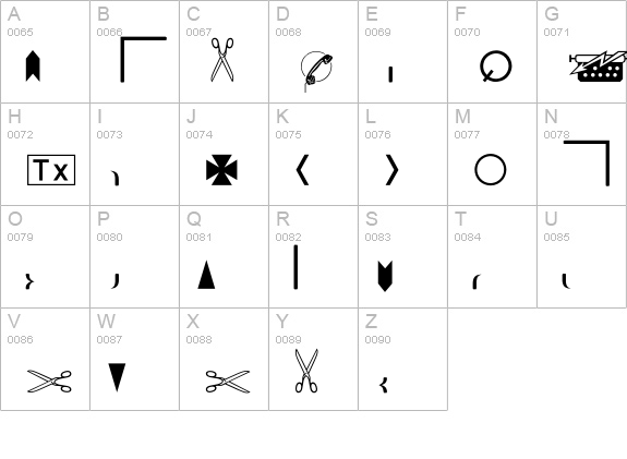 Commercial Pi 1 uppercase A-Z preview