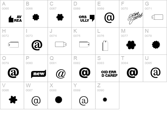 CommercialP01 uppercase A-Z preview