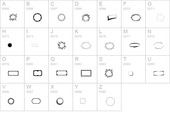 CommercialP02 uppercase A-Z preview