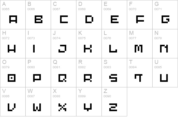 Common Pixel uppercase A-Z preview