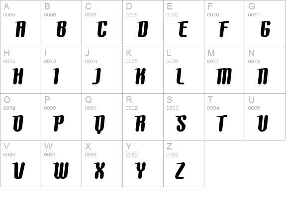 Comonsbold uppercase A-Z preview