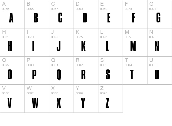 Compacta uppercase A-Z preview