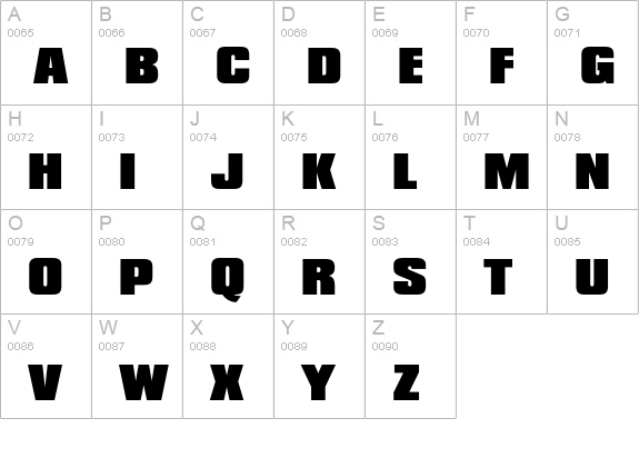 Compacta Black uppercase A-Z preview