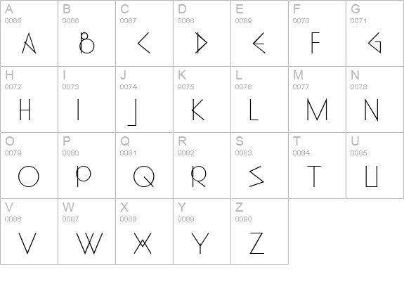CompassOne uppercase A-Z preview