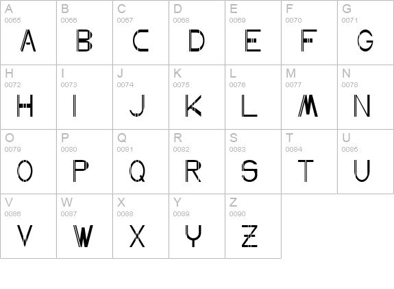 Competent uppercase A-Z preview