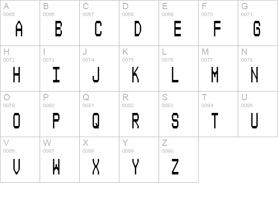 Composite uppercase A-Z preview