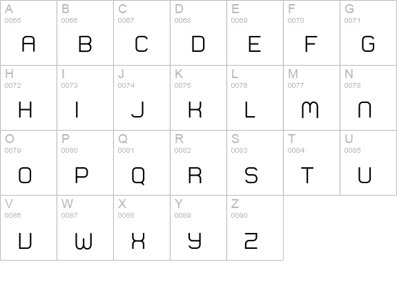 Comsat-Stealth uppercase A-Z preview