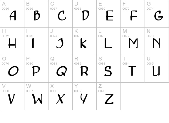 Concetta uppercase A-Z preview