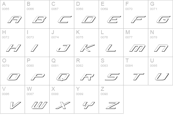 Concielian 3D uppercase A-Z preview