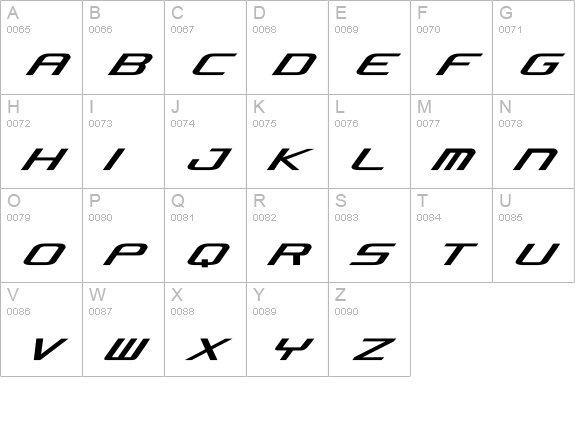 Concielian Alpha uppercase A-Z preview
