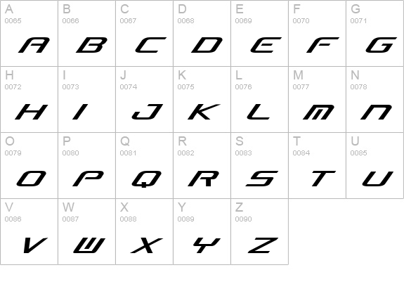 Concielian Break uppercase A-Z preview