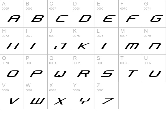 Concielian Light uppercase A-Z preview