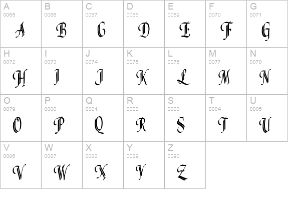 Concordia Text uppercase A-Z preview
