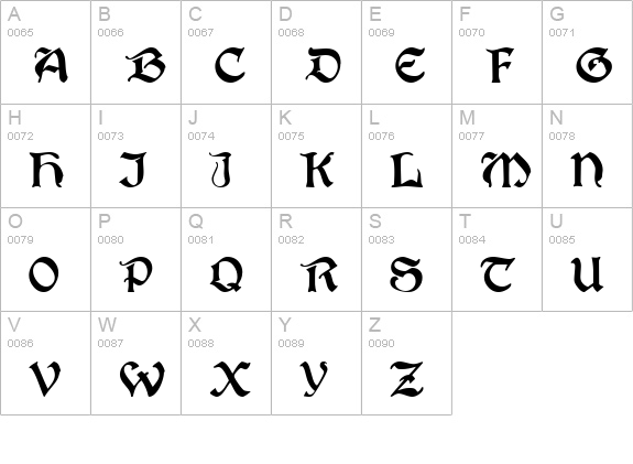 ConcordiaSSK uppercase A-Z preview