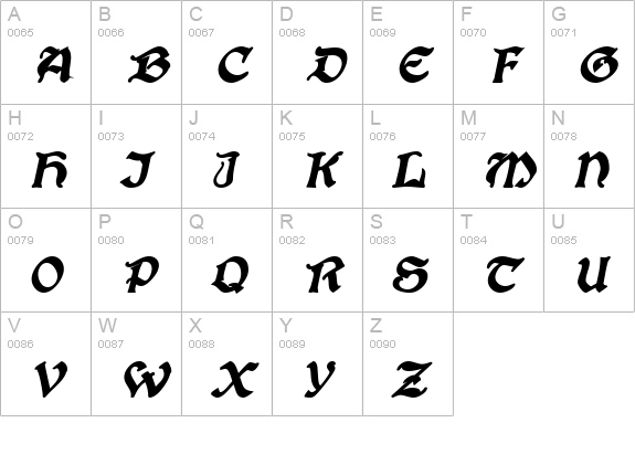 ConcordiaSSK BoldItalic uppercase A-Z preview