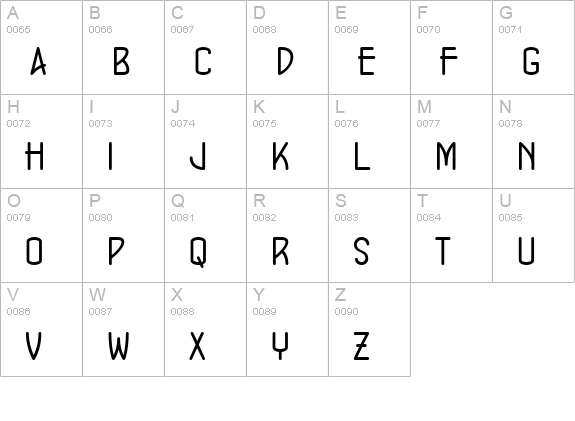 ConcursoModerne BTN uppercase A-Z preview