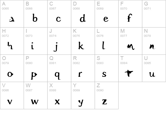 Condemnation uppercase A-Z preview