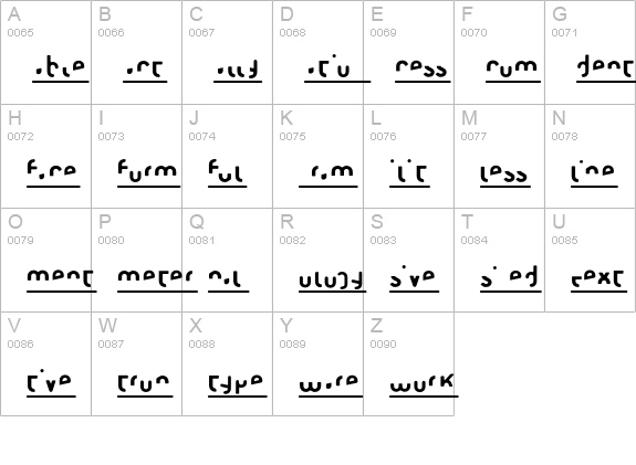 Condition-Mutated uppercase A-Z preview