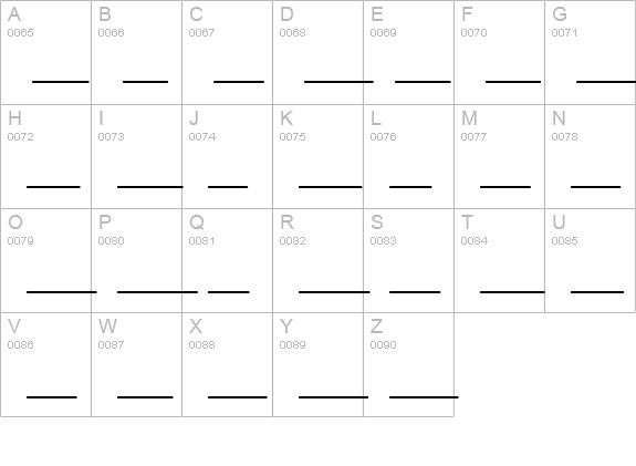 Condition-Pulse uppercase A-Z preview