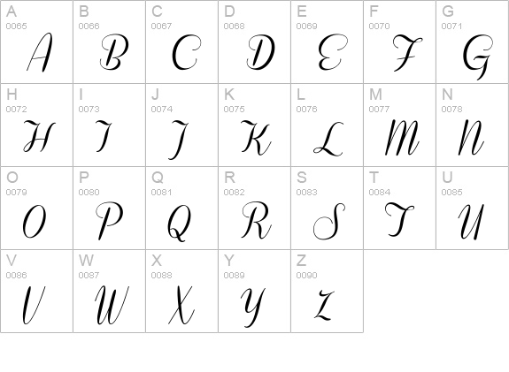 Coneria Script Demo uppercase A-Z preview
