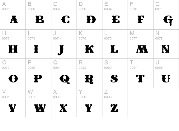 Coney Island uppercase A-Z preview
