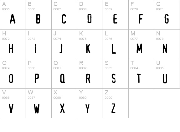 Confidential uppercase A-Z preview