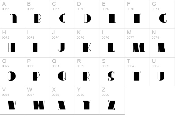 Conga Line NF uppercase A-Z preview