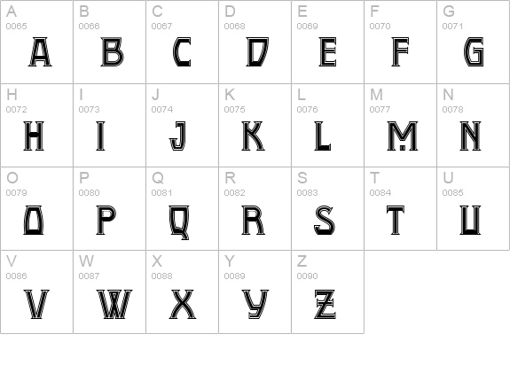 ConquistadormanNF uppercase A-Z preview