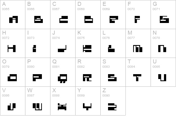 Console uppercase A-Z preview
