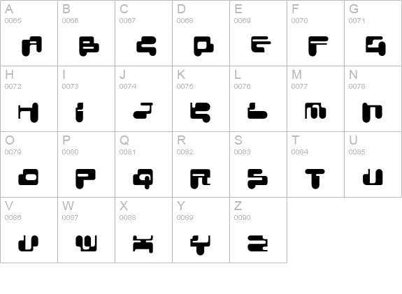 ConsoleRemix-Regular uppercase A-Z preview