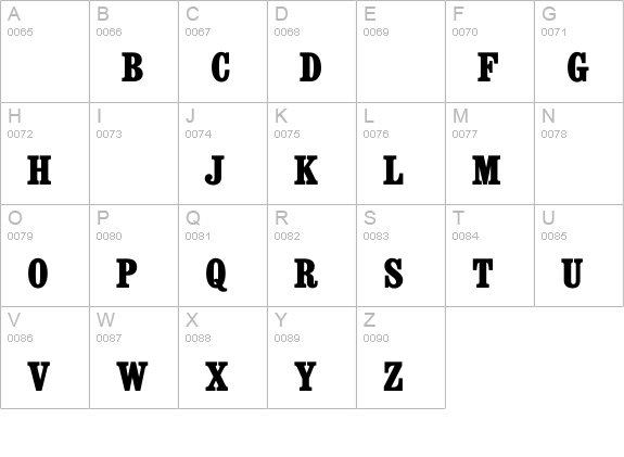 ConsortExtraBoldCondensed uppercase A-Z preview