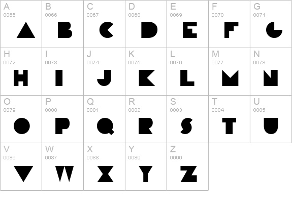 Constructivist Solid uppercase A-Z preview