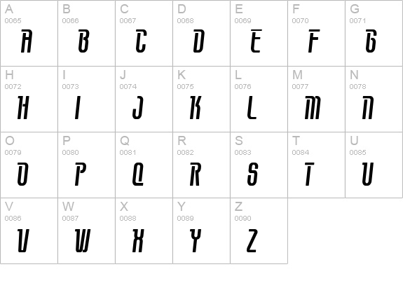 Contact uppercase A-Z preview