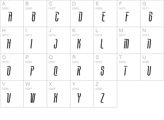 Contact Light uppercase A-Z preview